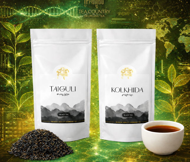 Green Gold Black Tea | Georgian Black Tea Green Gold | Taiguli | Kolkhida | Premium Georgian Black Tea | Best Georgian Black Tea | Natural Black Tea | Artisan Black Tea | Tea Country