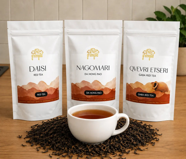 Green Gold red tea | წითელი ჩაი | გრინ გოლდი | Tsiteli chai | Witeli chai | Red tea in Georgia | Georgian red tea | guria tea | Nagomari tea | Daisi tea | Qvevri red tea | red tea leaves | Tea Country | ჩაის ქვეყანა | Chais qveyana