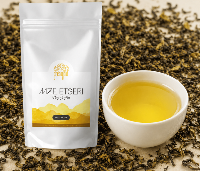 Green Gold Yellow Tea Mze | Mze Yellow Tea | Georgian Yellow Tea | Buy Yellow Tea Online | Tea Country Georgia | Artisan Yellow Tea