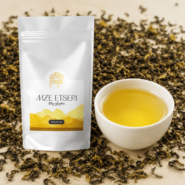 Green Gold Yellow Tea Mze | Mze Yellow Tea | Georgian Yellow Tea | Buy Yellow Tea Online | Tea Country Georgia | Artisan Yellow Tea