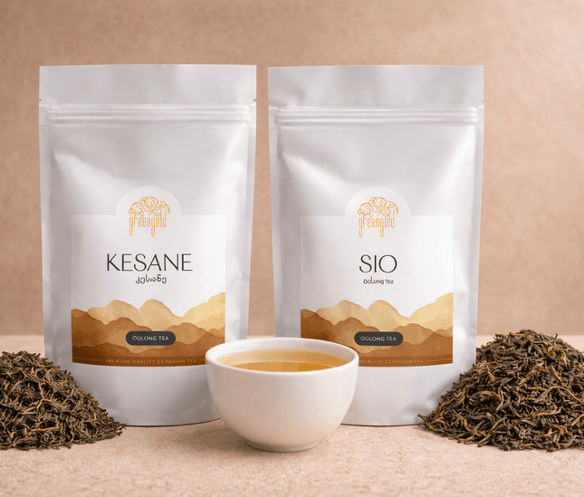 Green gold oolong tea - Tea Country | Oolong tea | Green Gold | Kesane and SIO | Tea Country | Georgian oolong tea | გრინ გოლდი | ოლონგ ჩაი | კესანე და სიო | ჩაის ქვეყანა | Chais qveyana |