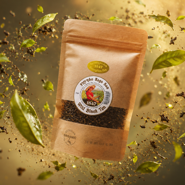 Wild black tea Terjola | Georgian tea 1847 | Terjola black tea | თერჯოლის შავი ჩაი | ქართული ჩაი 1847 |